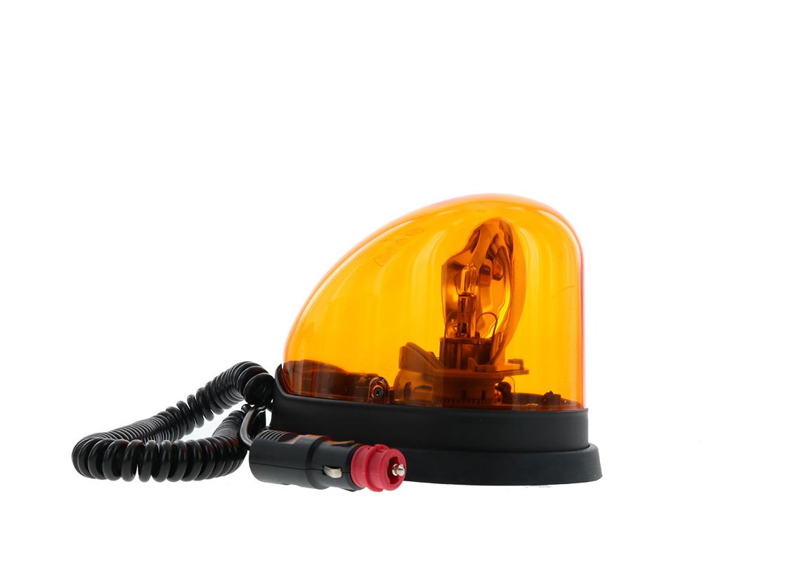 Gyrophare GOUTTE D'EAU magnetique ambre avec ampoule H1- 12V